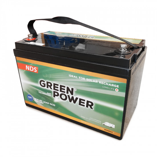 Batterie per camper : BATTERIA GREEN POWER 100AH 330X171X220H