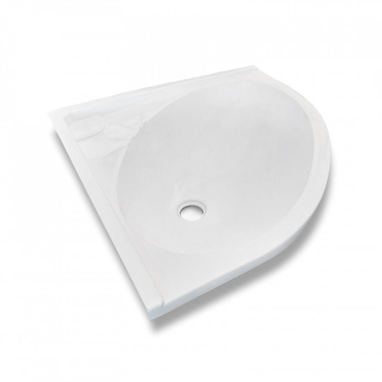 Lavabo d'angle en plastique - 33x33x11 cm - Blanc - Abri Services